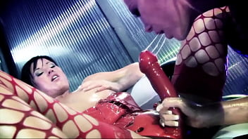 Lolly badcock and amber leigh are lesbians penetrating each other with sex toys