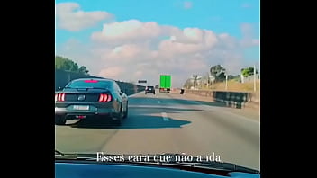 Mustang tomando atrás