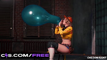 Celestine's balloon domination – endless blue latex struggle