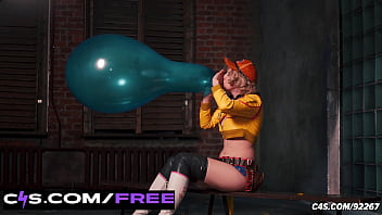 Celestine's balloon domination – endless blue latex struggle