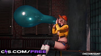 Celestine's balloon domination – endless blue latex struggle