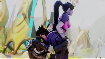 Overwatch tracer eats widow booty