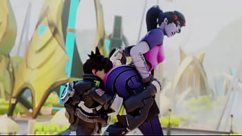 Overwatch tracer eats widow booty