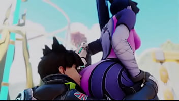 Overwatch tracer eats widow booty