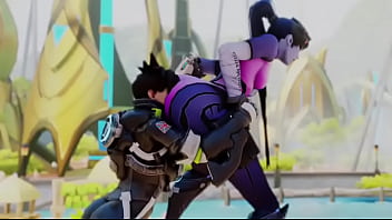 Overwatch tracer eats widow booty