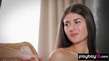 Petite ukrainian slut licked by her skinny czech mistress