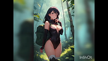 Naked hentai babes in nature