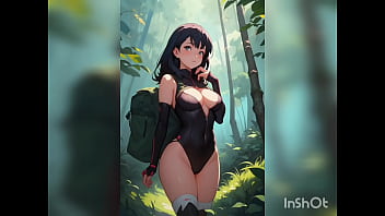 Naked hentai babes in nature