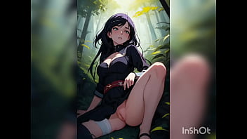 Naked hentai babes in nature