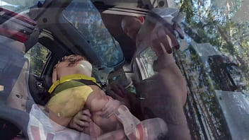 Flexi teen fucked in the ass on the roadside