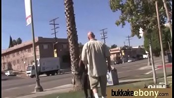 Ebony slut gets an interracial group sex 14