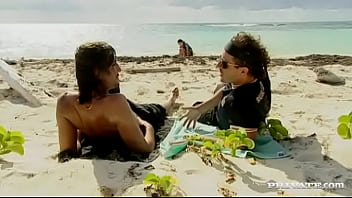 Poppy morgan takes some semen from a couple of sea men