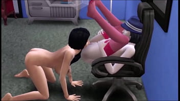 Brunette teen masturbates then has sex with her latin female friend