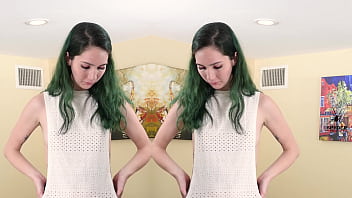 Kit summers tries and models a sexy tank style white shirt