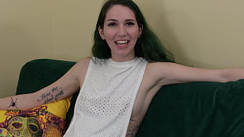 Kit summers tries and models a sexy tank style white shirt