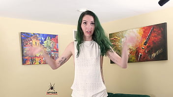 Kit summers tries and models a sexy tank style white shirt
