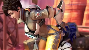Overwatch widow maker eats tracer's booty Overwatch widow maker eats tracer's booty