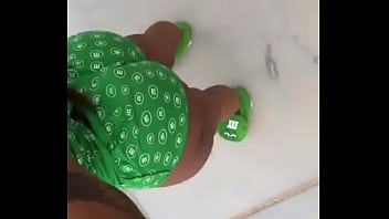 Sexy candy ass in green booty shorts