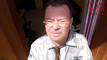 Grow like a tower giant secretary in the office the manager guy is very surprised by her height s2