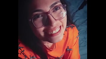 Excellent blowjobs does this slut with glasses