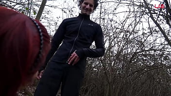 Outdoor cumshot in the park