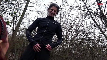 Outdoor cumshot in the park