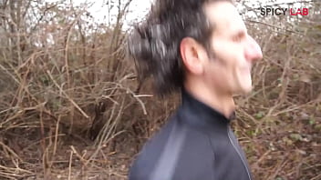 Outdoor cumshot in the park