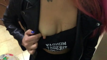 Minx suck big dick stranger and hard doggy sex cum on tits