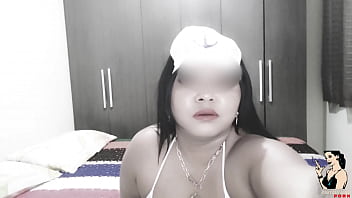 Trailer milf nurse sitting on the dildo with breasts out