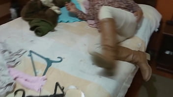 Stepmom comes home from work excited and starts touching herself asking me to fuck her