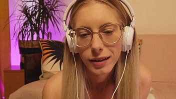 Stroke it when you look at my face glasses and braces