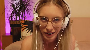 Stroke it when you look at my face glasses and braces