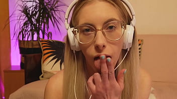 Stroke it when you look at my face glasses and braces