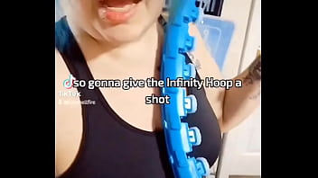 Y'all know i've been working for a long time to try to lose belly fat hopefully the infinity hoop works ️