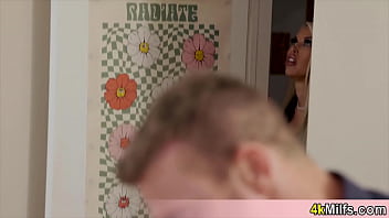 Irish teen doing her homework while fucked