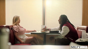 Milfy busty milf takes on black cock