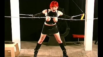 Lovable floozy is playing with a huge sextoy