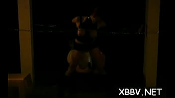 Lovable floozy is playing with a huge sextoy