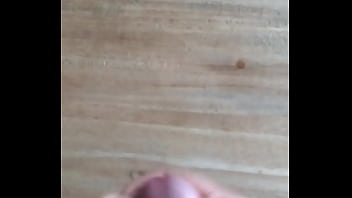 Me coming on our dining room table