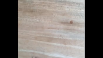 Me coming on our dining room table