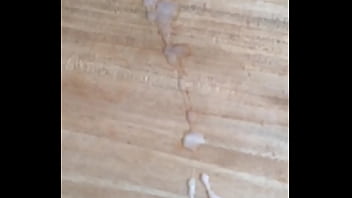 Me coming on our dining room table