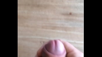 Me coming on our dining room table