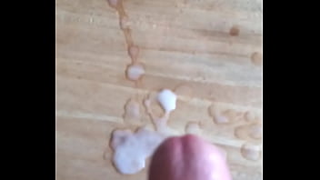 Me coming on our dining room table