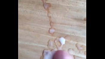 Me coming on our dining room table