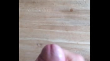 Me coming on our dining room table