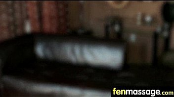 Deepthroat blowjob from big tits massage girl 6