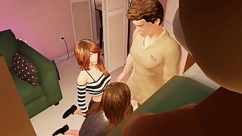 House party threesome with 2 hot girls