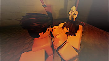 Roblox whore gets fucked in a dungeon