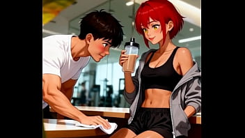 La hermosa akari le encanta el gym el helado y el sexo duro con su compañero anime audio en español asmr