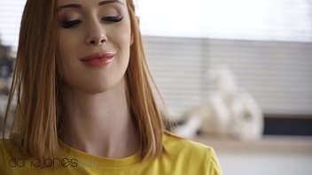 Dane jones brit lenina crowne on her knees and sucking a big cock stroking it until he cums on her face and boobs